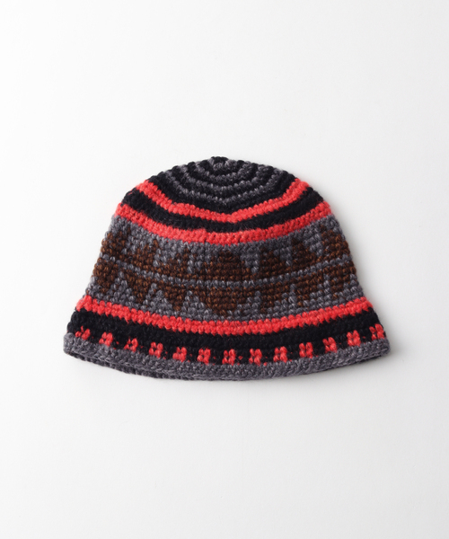 SUBLIME（サブライム）の「【SUBLiME/サブライム】FINE HAND KNIT HAT / SB243-0409（ハット・メンズ・ネイビー/グレー/ブラック・FREE）」の7枚目の写真