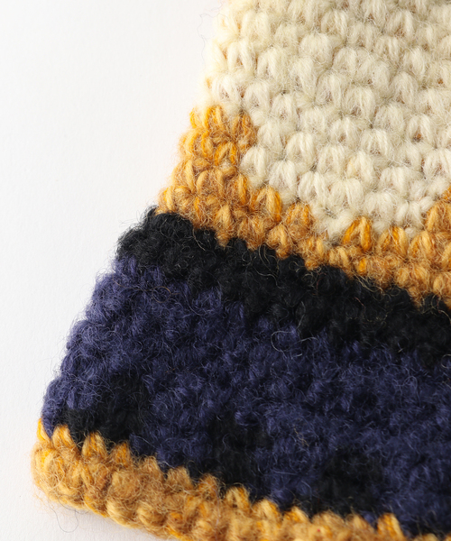 SUBLIME（サブライム）の「【SUBLiME/サブライム】FINE HAND KNIT HAT / SB243-0409（ハット・メンズ・ネイビー/グレー/ブラック・FREE）」の4枚目の写真