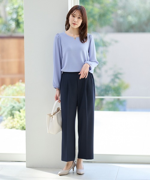 Honeys(ハニーズ)の「ラインストーン付トップス(Tシャツ/カットソー・レディース・グレイッシュブルー/アイボリー/グレイッシュベージュ/ピンク系その他/ネイビー・3L/L/LL/M/S)」の14枚目の写真