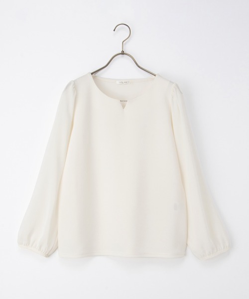 Honeys(ハニーズ)の「ラインストーン付トップス(Tシャツ/カットソー・レディース・グレイッシュブルー/アイボリー/グレイッシュベージュ/ピンク系その他/ネイビー・3L/L/LL/M/S)」の19枚目の写真