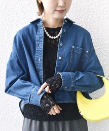 〈手洗い可能〉ラッセル レース クルーネック カットソー