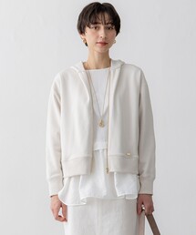 【VERY3月号掲載/洗える】コットンテリー ジップアップ フーディー