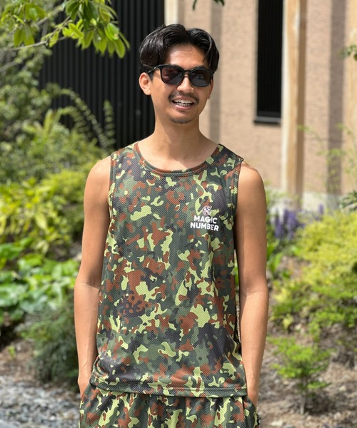 PROPAGANDA メッシュ タンクトップ ビキニXXL セット 迷彩 セール】【MAGIC NUMBER】 STOCK LOGO MESH TANK ストックロゴ