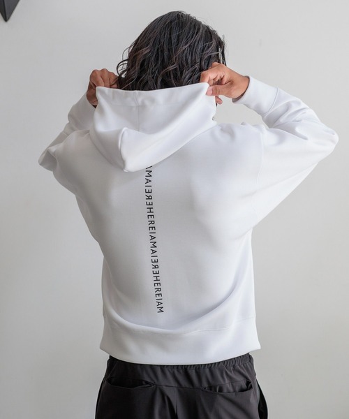 HEREIAM（ヘレイアム）の「【HEREIAM MEN】ミラーロゴパーカー（パーカー・メンズ・ブラック/グレー/ホワイト・LARGE/MEDIUM）」の6枚目の写真