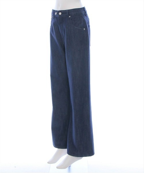 CLEAR BASIC（クリアベーシック）の「【低身長用サイズ有】ストレートスラブデニムパンツ［大人 カジュアル 着回し万能］≪SS新作≫（その他パンツ・レディース・インディゴブルー・L/S/M/PS）」の6枚目の写真