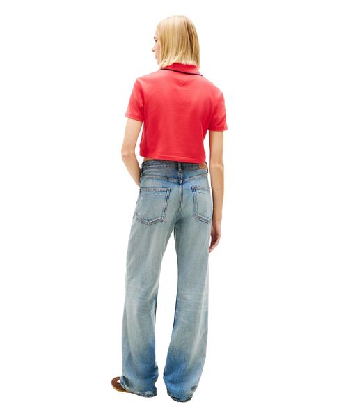 tommy jeans(トミー ジーンズ)の「クロップドバッジショートスリーブポロシャツ(ポロシャツ・レディース・ネイビー/レッド/ホワイト・SMALL/MEDIUM/X-SMALL)」の17枚目の写真