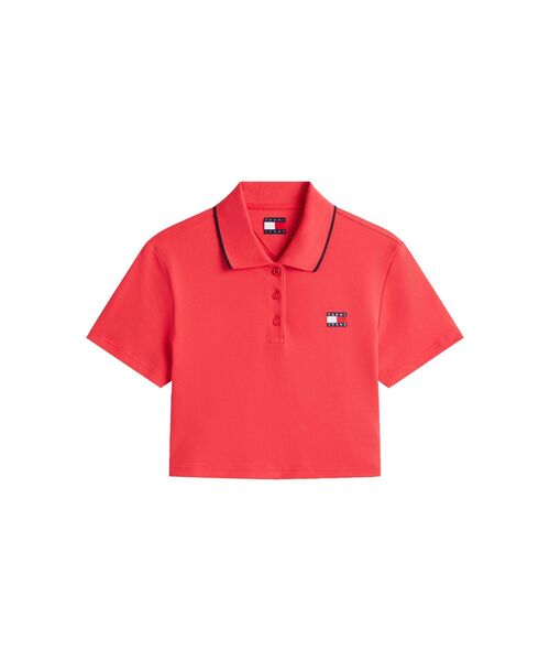 tommy jeans(トミー ジーンズ)の「クロップドバッジショートスリーブポロシャツ(ポロシャツ・レディース・ネイビー/レッド/ホワイト・SMALL/MEDIUM/X-SMALL)」の18枚目の写真