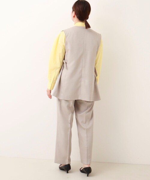 MICO COULIER（ミコクリエ）の「《セットアップ対応》ライトモククロス ジレ（テーラードジャケット・レディース・ネイビー/グレイッシュベージュ・38）」の11枚目の写真