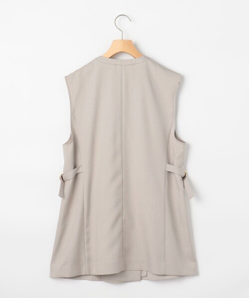 MICO COULIER（ミコクリエ）の「《セットアップ対応》ライトモククロス ジレ（テーラードジャケット・レディース・ネイビー/グレイッシュベージュ・38）」の4枚目の写真