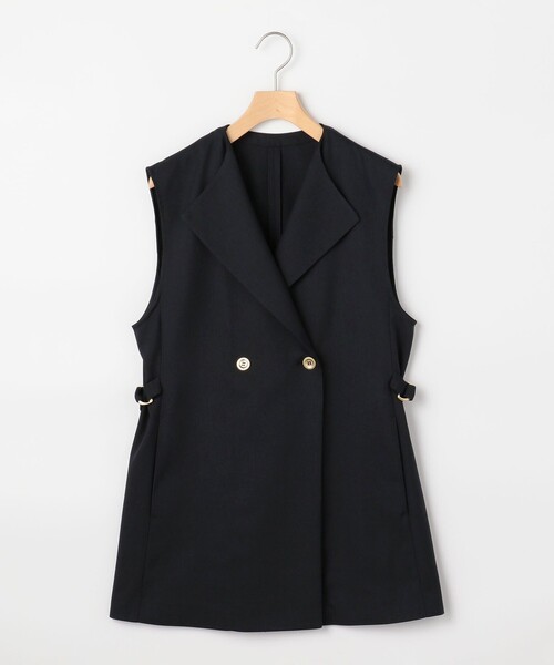 MICO COULIER（ミコクリエ）の「《セットアップ対応》ライトモククロス ジレ（テーラードジャケット・レディース・ネイビー/グレイッシュベージュ・38）」の22枚目の写真