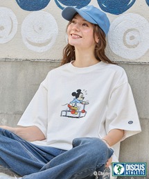 【DISCUS ATHLETIC×Disney】コラボ ミッキーマウスレトログラフィックプリント半袖Tシャツ ディスカス アスレチック×ディズニー
