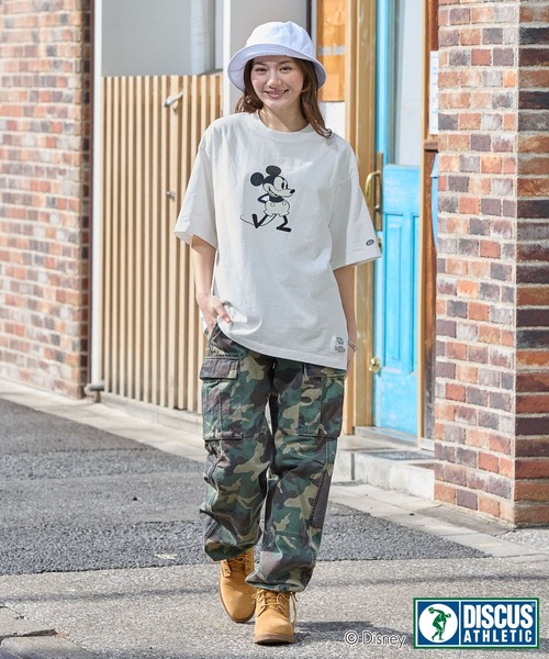 Disney（ディズニー）の「【DISCUS ATHLETIC×Disney】コラボ ミッキーマウスレトログラフィックプリント半袖Tシャツ ディスカス アスレチック×ディズニー（Tシャツ/カットソー・レディース・ブラック系1/ホワイト/スミクロ/ブラック系2/ホワイト系/ホワイト系1/ホワイト系2/ブラック系・M/L）」の10枚目の写真