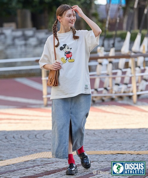 Disney（ディズニー）の「【DISCUS ATHLETIC×Disney】コラボ ミッキーマウスレトログラフィックプリント半袖Tシャツ ディスカス アスレチック×ディズニー（Tシャツ/カットソー・レディース・ブラック系1/ホワイト/スミクロ/ブラック系2/ホワイト系/ホワイト系1/ホワイト系2/ブラック系・M/L）」の20枚目の写真