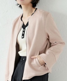 スエードタッチノーカラージャケット