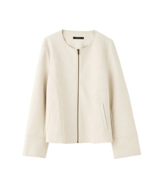 aquagarage（アクアガレージ）の「スエードタッチノーカラージャケット（その他アウター・レディース・ベージュ/アイボリー/ライトピンク/ライトブルー・M/L）」の17枚目の写真