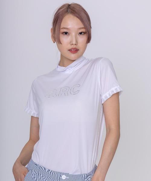 archivio(アルチビオ)の「<LADIES>シアー×フリルツインセット(Tシャツ/カットソー・レディース・ピンク/ホワイト/ネイビー・S/M/L)」の4枚目の写真