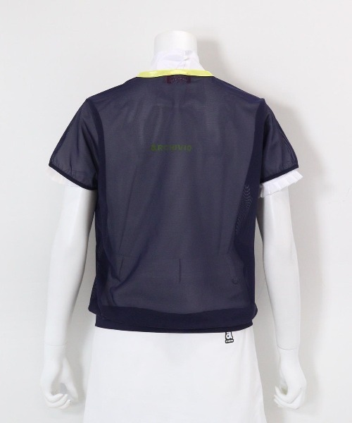 archivio(アルチビオ)の「<LADIES>シアー×フリルツインセット(Tシャツ/カットソー・レディース・ピンク/ホワイト/ネイビー・S/M/L)」の9枚目の写真