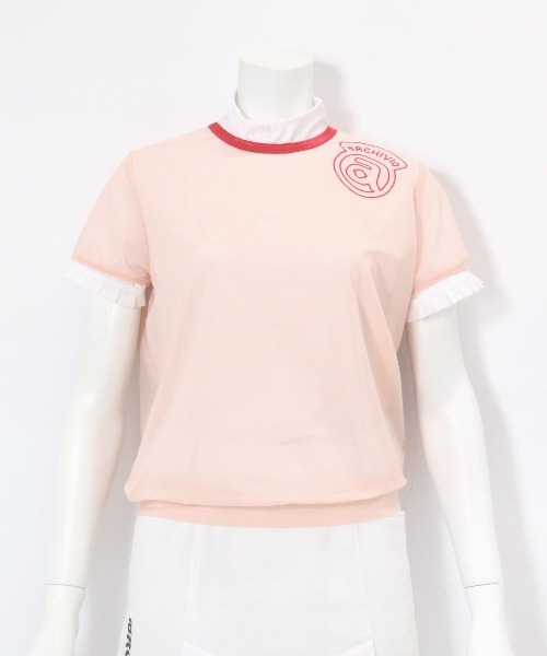 archivio(アルチビオ)の「<LADIES>シアー×フリルツインセット(Tシャツ/カットソー・レディース・ピンク/ホワイト/ネイビー・S/M/L)」の14枚目の写真