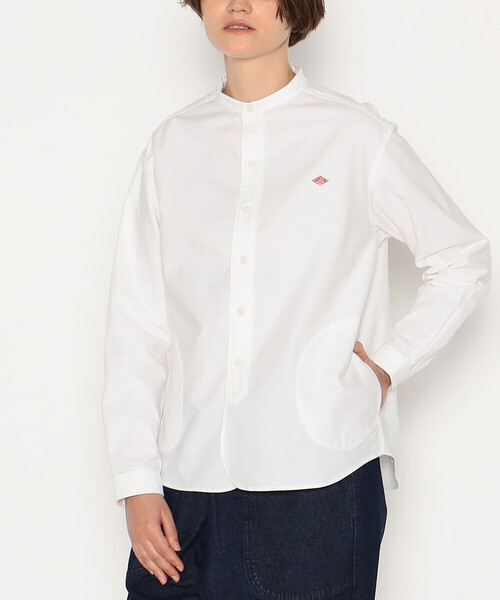ブラウス シャツ BAND COLLAR SHIRT レディース FIKA. ブラウス シャツ Lace band collar shirt レディース