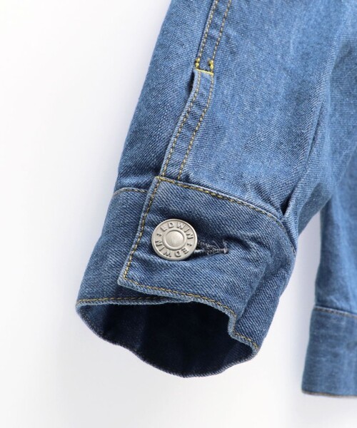 EDWIN(エドウィン)の「【Ou? by EDWIN】デニムセーラーカラージャケット(デニムジャケット・キッズ・ブルー・90/100/110/120/130/140/150)」の7枚目の写真