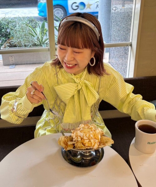 HELLO.SANFRANCISCO(ハローサンフランシスコ)の「【HELLO.SANFRANCISCO】【momo企画】ストライプ2wayボウタイブラウス(シャツ/ブラウス・レディース・ピンク/パープル/イエロー・ONE SIZE)」の3枚目の写真