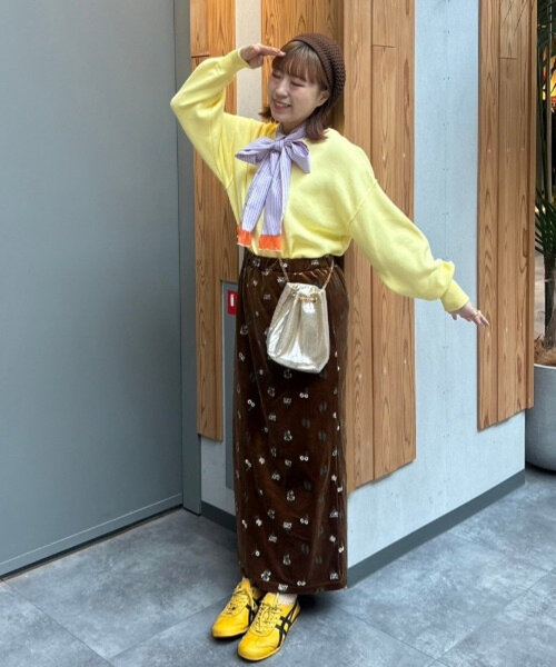 HELLO.SANFRANCISCO(ハローサンフランシスコ)の「【HELLO.SANFRANCISCO】【momo企画】ストライプ2wayボウタイブラウス(シャツ/ブラウス・レディース・ピンク/パープル/イエロー・ONE SIZE)」の13枚目の写真