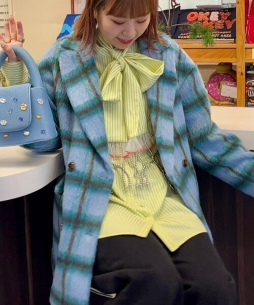 HELLO.SANFRANCISCO(ハローサンフランシスコ)の「【HELLO.SANFRANCISCO】【momo企画】ストライプ2wayボウタイブラウス(シャツ/ブラウス・レディース・ピンク/パープル/イエロー・ONE SIZE)」の22枚目の写真