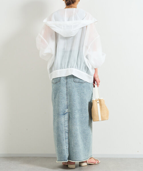 un dix cors（アンディコール）の「フード付きボリュームマンパ（マウンテンパーカー・レディース・アイボリー/ブラック・FREE）」の10枚目の写真