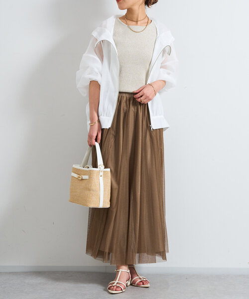 un dix cors（アンディコール）の「フード付きボリュームマンパ（マウンテンパーカー・レディース・アイボリー/ブラック・FREE）」の12枚目の写真