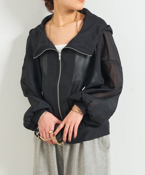 un dix cors（アンディコール）の「フード付きボリュームマンパ（マウンテンパーカー・レディース・アイボリー/ブラック・FREE）」の21枚目の写真