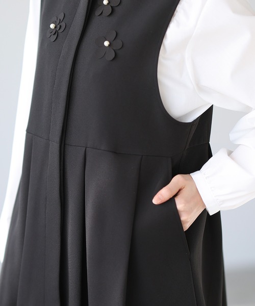 ISHIKAWA ラボ　ペプラムジレ ジレ パール ISHIKAWA ラボ ペプラムジレ ジレ パール