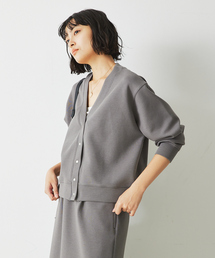 abahouse mavie（アバハウスマヴィ）の「【セットアップ対応】シルキーダンボールスウェットカーディガン/トレーナー/春服（カーディガン/ボレロ）」