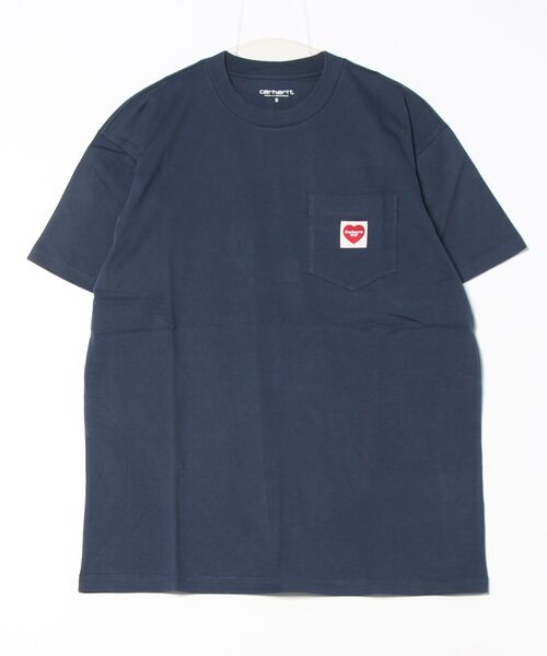 Carhartt WIP（カーハートダブリューアイピー）の「Carhartt WIP/カーハートダブリューアイピー S/S POCKET HEART T-SHIRT 半袖Tシャツ I032128（Tシャツ/カットソー・メンズ・ブラック×レッド/ブラック/ダークブルー/ブラウン/ホワイト×ブラック/ホワイト×レッド・S/XL/L/M）」の6枚目の写真