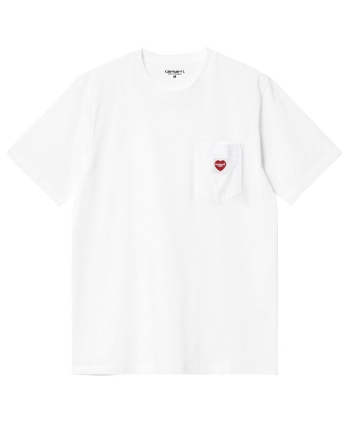 Carhartt WIP（カーハートダブリューアイピー）の「Carhartt WIP/カーハートダブリューアイピー S/S POCKET HEART T-SHIRT 半袖Tシャツ I032128（Tシャツ/カットソー・メンズ・ブラック×レッド/ブラック/ダークブルー/ブラウン/ホワイト×ブラック/ホワイト×レッド・S/XL/L/M）」の2枚目の写真
