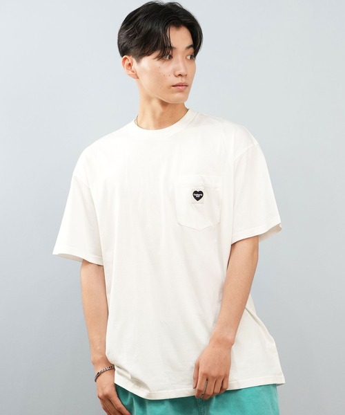 Carhartt WIP（カーハートダブリューアイピー）の「Carhartt WIP/カーハートダブリューアイピー S/S POCKET HEART T-SHIRT 半袖Tシャツ I032128（Tシャツ/カットソー・メンズ・ブラック×レッド/ブラック/ダークブルー/ブラウン/ホワイト×ブラック/ホワイト×レッド・S/XL/L/M）」の14枚目の写真