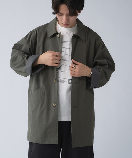 セール】TWILL DART HALF COAT / ツイルダーツハーフコート/ブルゾン