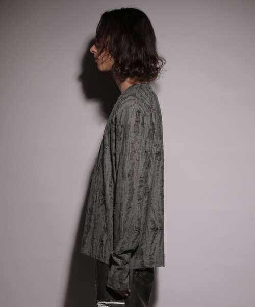 HARE（ハレ）の「【UNDERGROUND MODE】ダメージカットソー(HARE)（Tシャツ/カットソー・メンズ・ブラック/グレー・FREE）」の14枚目の写真