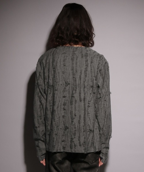 HARE（ハレ）の「【UNDERGROUND MODE】ダメージカットソー(HARE)（Tシャツ/カットソー・メンズ・ブラック/グレー・FREE）」の15枚目の写真