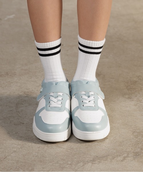 PINKHUNT(ピンクハント)の「PINKHUNT ピンクハント 配色スニーカー 0408(スニーカー・キッズ・ホワイト/ライトブルー・M size/L size/S size)」の17枚目の写真