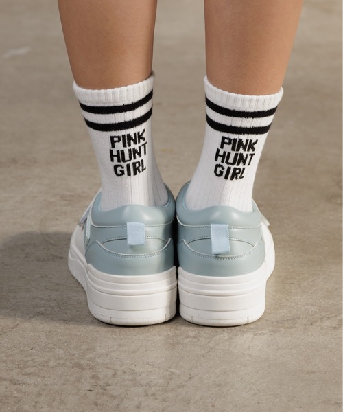 PINKHUNT(ピンクハント)の「PINKHUNT ピンクハント 配色スニーカー 0408(スニーカー・キッズ・ホワイト/ライトブルー・M size/L size/S size)」の18枚目の写真