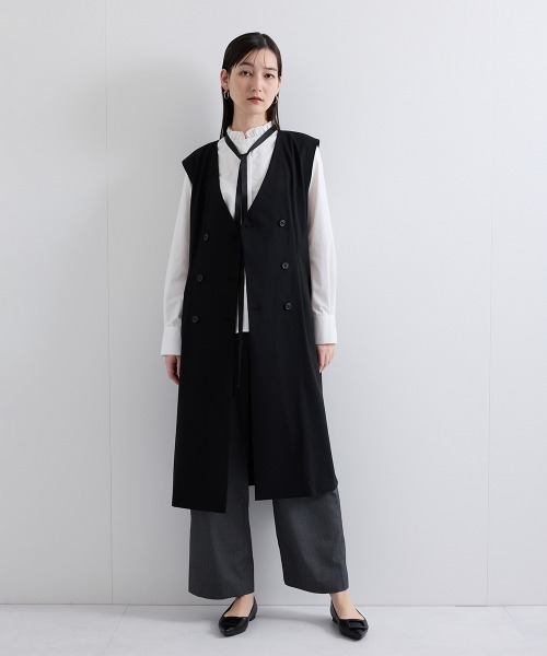 ketty(ケティ)の「梳毛合繊ジレワンピース≪手洗い可能≫(ワンピース・レディース・ブラック/ベージュ/ライトグレー・M)」の21枚目の写真