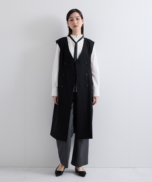 ketty(ケティ)の「梳毛合繊ジレワンピース≪手洗い可能≫(ワンピース・レディース・ブラック/ベージュ/ライトグレー・M)」の22枚目の写真