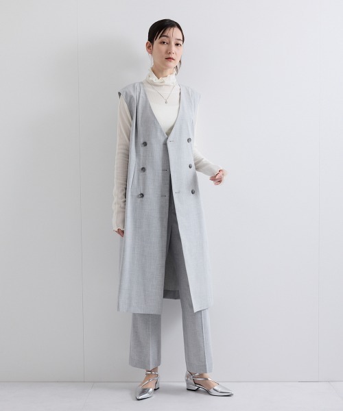 ketty(ケティ)の「梳毛合繊ジレワンピース≪手洗い可能≫(ワンピース・レディース・ブラック/ベージュ/ライトグレー・M)」の11枚目の写真