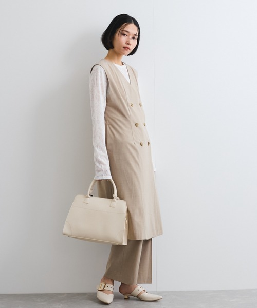 ketty(ケティ)の「梳毛合繊ジレワンピース≪手洗い可能≫(ワンピース・レディース・ブラック/ベージュ/ライトグレー・M)」の18枚目の写真