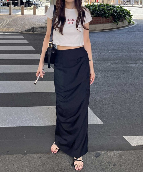 nelliy.（ネルリー）の「刺繍ロゴコンパクトピチＴシャツ（Tシャツ/カットソー・レディース・ネイビー/オフホワイト/ブラック・LARGE/MEDIUM）」の16枚目の写真