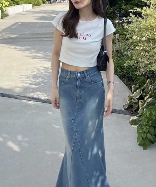 nelliy.（ネルリー）の「刺繍ロゴコンパクトピチＴシャツ（Tシャツ/カットソー・レディース・ネイビー/オフホワイト/ブラック・LARGE/MEDIUM）」の19枚目の写真