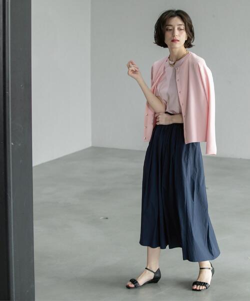 OPAQUE.CLIP（オペークドットクリップ）の「シアーヴィンテージイージーフレアスカート【洗濯機洗い可】（スカート・レディース・チャコールグレー/ライトグレー/ブルー系その他/ネイビー・36/38/40/42）」の6枚目の写真