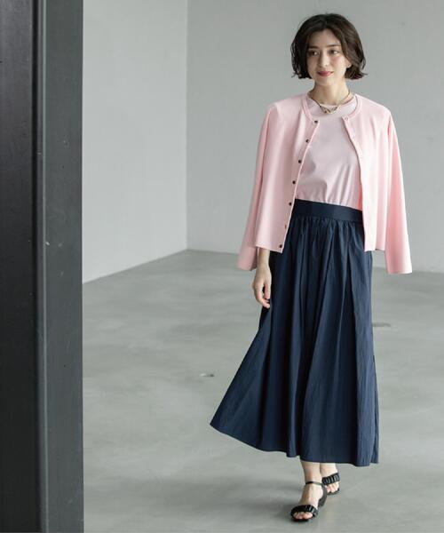 OPAQUE.CLIP（オペークドットクリップ）の「シアーヴィンテージイージーフレアスカート【洗濯機洗い可】（スカート・レディース・チャコールグレー/ライトグレー/ブルー系その他/ネイビー・36/38/40/42）」の8枚目の写真