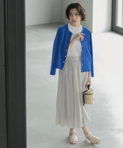 OPAQUE.CLIP（オペークドットクリップ）の「シアーヴィンテージイージーフレアスカート【洗濯機洗い可】（スカート・レディース・チャコールグレー/ライトグレー/ブルー系その他/ネイビー・36/38/40/42）」の9枚目の写真