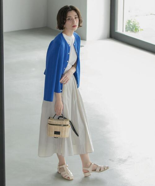 OPAQUE.CLIP（オペークドットクリップ）の「シアーヴィンテージイージーフレアスカート【洗濯機洗い可】（スカート・レディース・チャコールグレー/ライトグレー/ブルー系その他/ネイビー・36/38/40/42）」の11枚目の写真